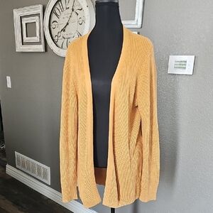 Stylish Mustard Open-Front Cardigan